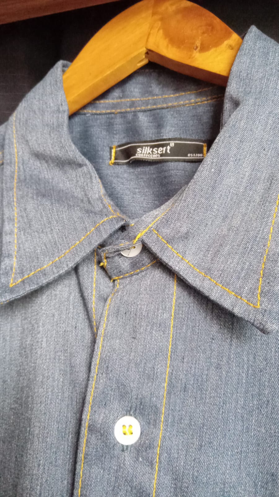 Camisa Social Agro Masculina Premium em Tecido Misto com Botões de Pressão | Silksert Milano — imagem 2