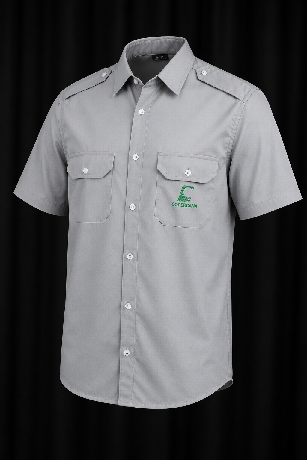 Camisa Social para Segurança Privada com 2 Bolsos, Porta Caneta e Lapela de Ombro | Silksert
