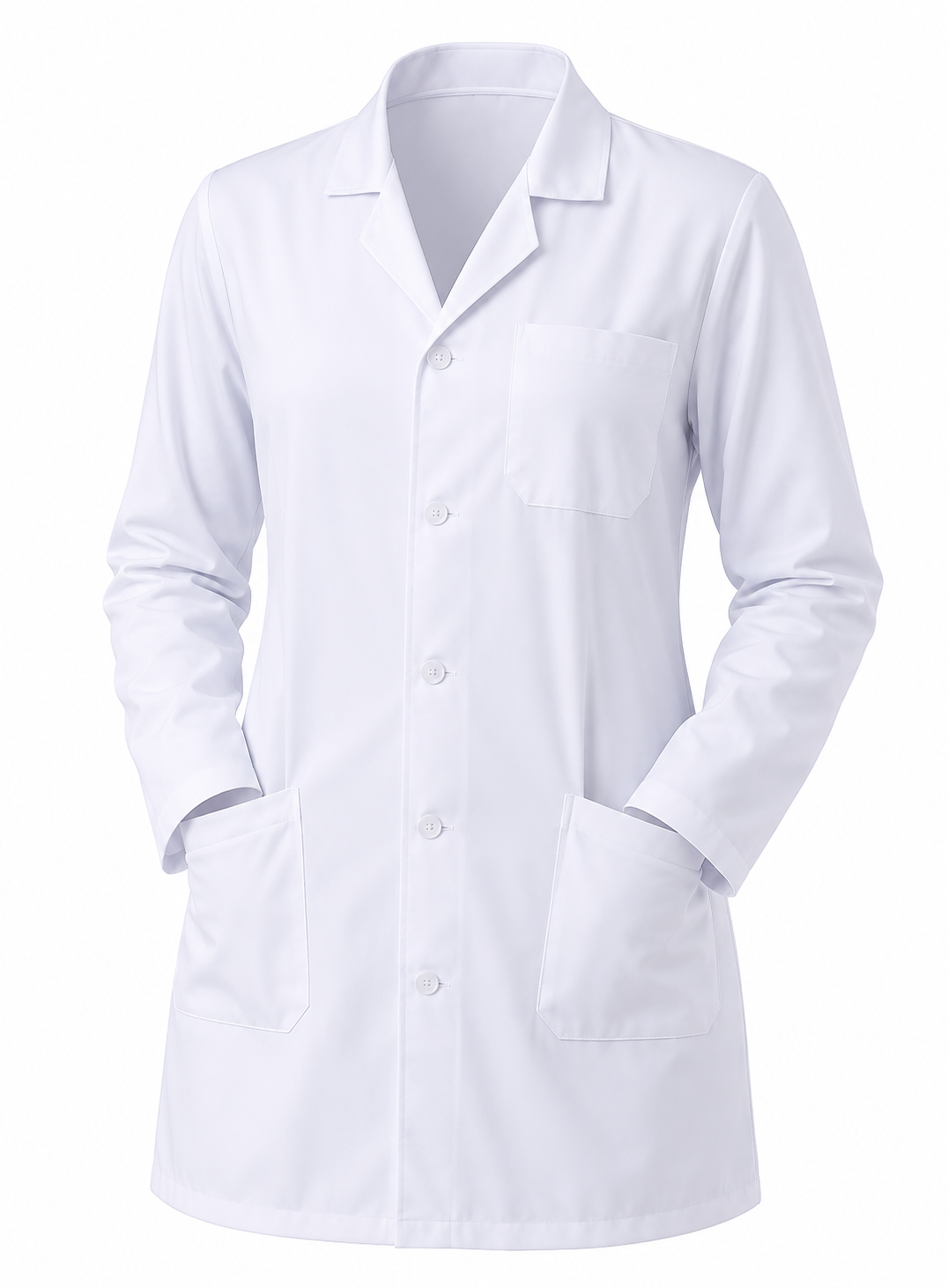 Jaleco Hospitalar Unissex Premium Branco | Jaleco Profissional para Médicos, Enfermeiros e Clínicas